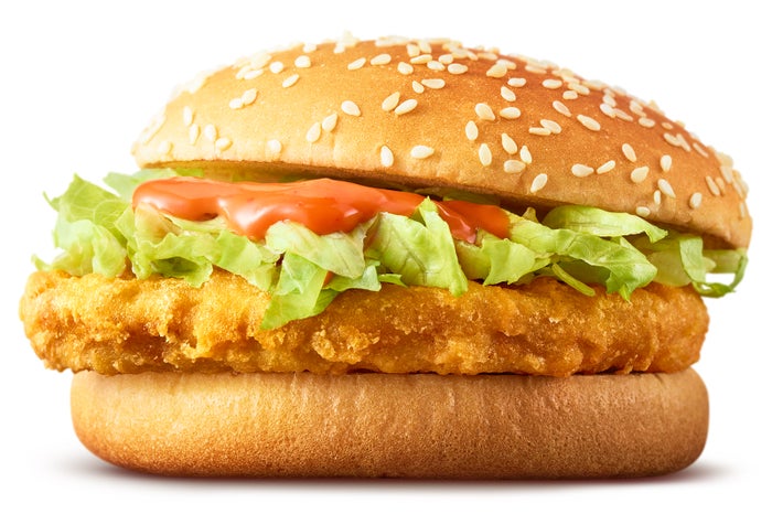 スパチキ（スパイシーチキンバーガー）／画像提供：日本マクドナルド