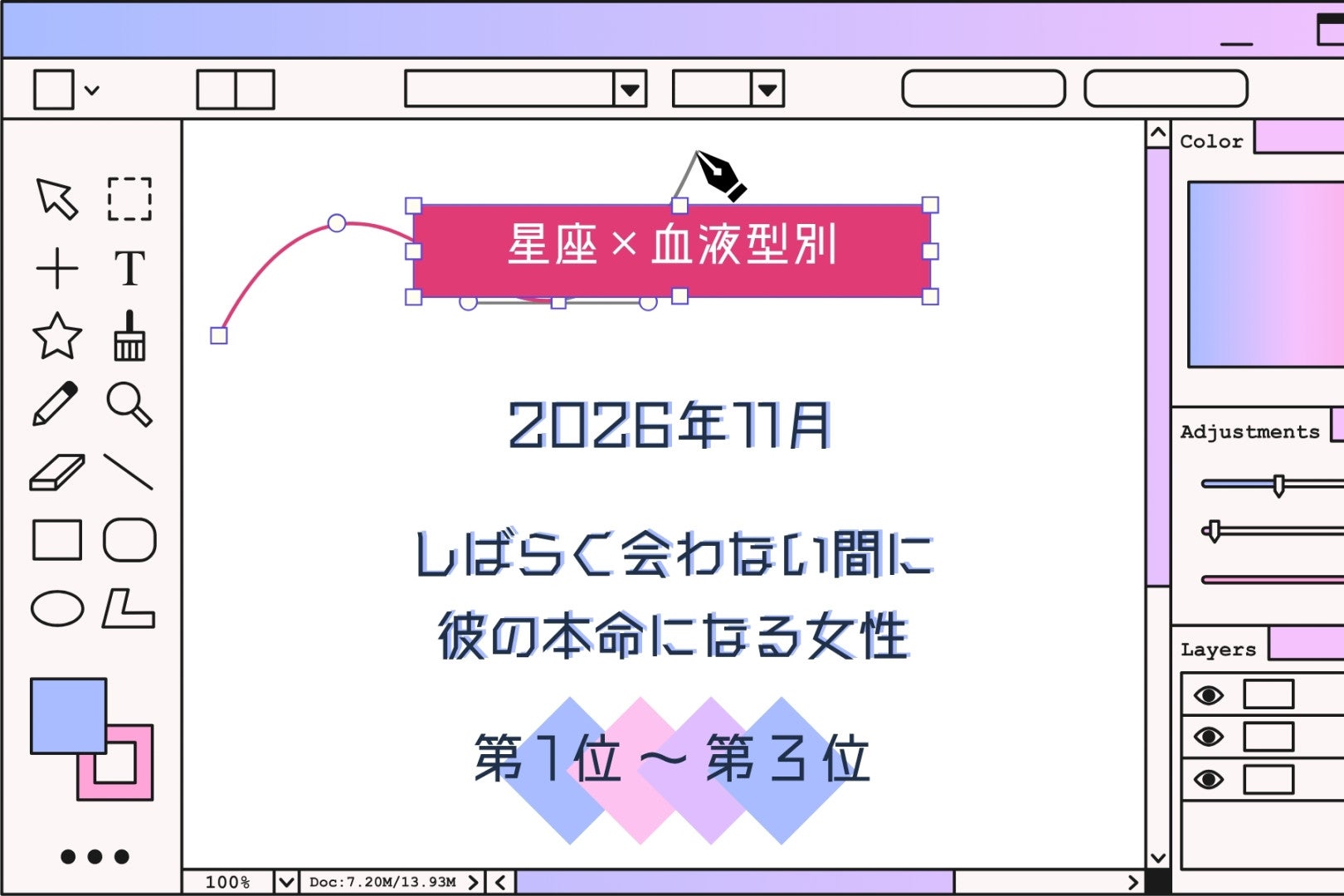 【星座×血液型別】2026年11月、しばらく会わない間に彼の本命になる女性ランキング＜第１位～第３位＞
