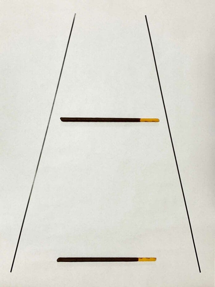 ポッキーによるポンゾ錯視