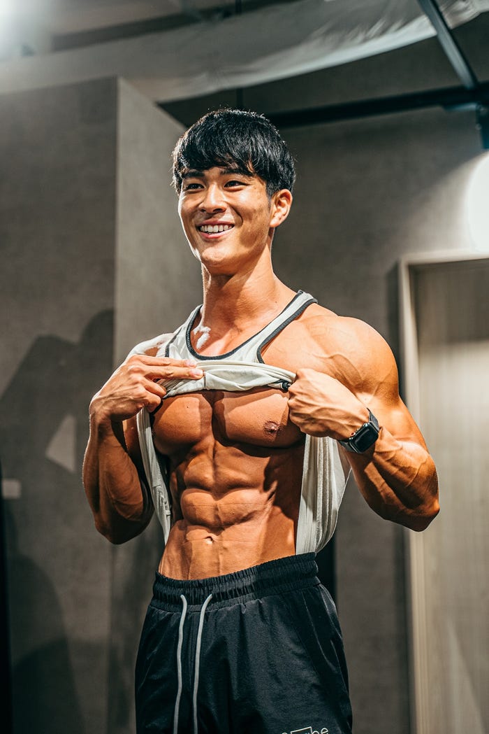 仕上がった体(提供写真)