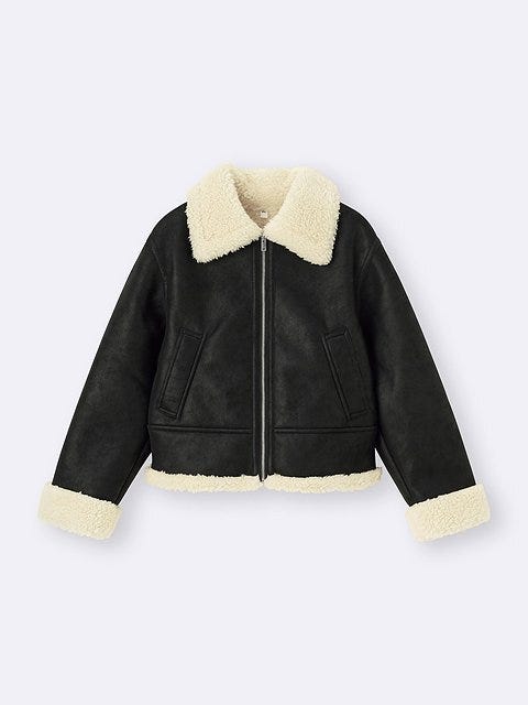 GUのボアフライトジャケット