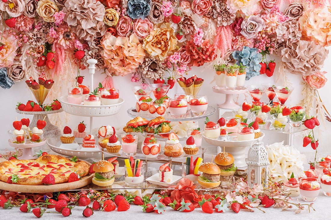ANAクラウンプラザホテル大阪で“いちごガーデン”ストロベリーブッフェ、苺主役のティラミスやタルトなど