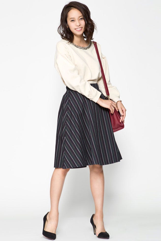 ストライプフレアスカート「riana」4,250円(税込)/画像提供:DEPARTMENT