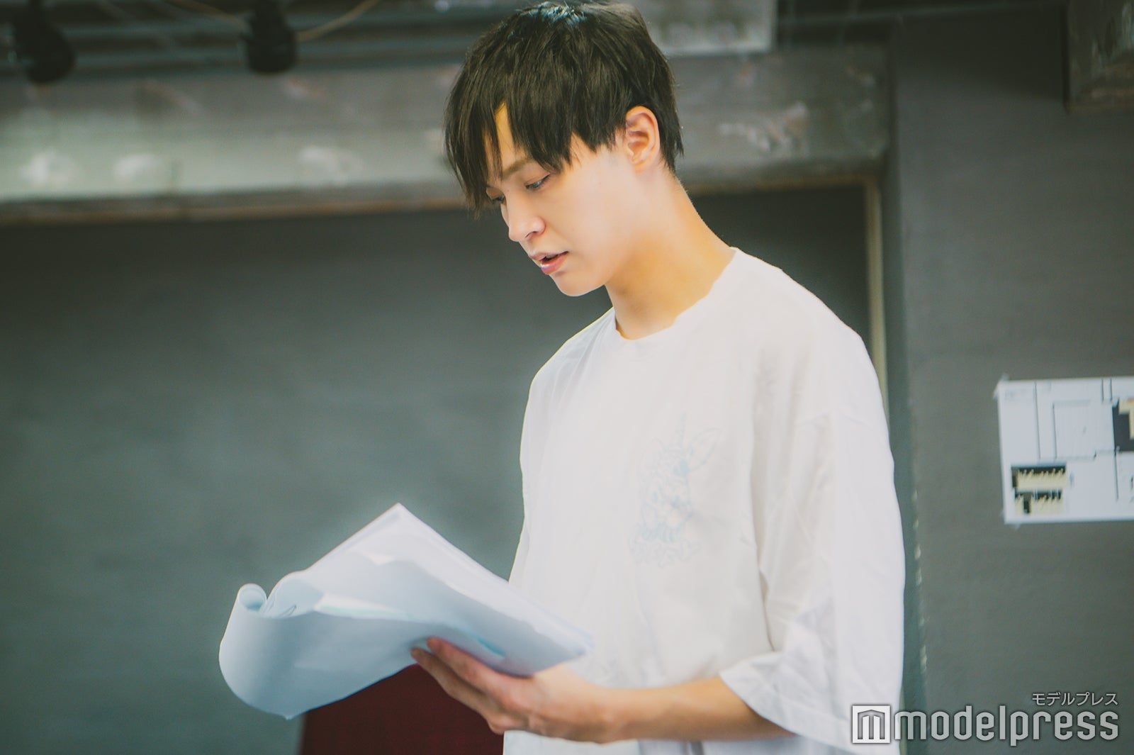 モデルプレス読者モデル・松本旭平／舞台稽古取材の様子（C）モデルプレス