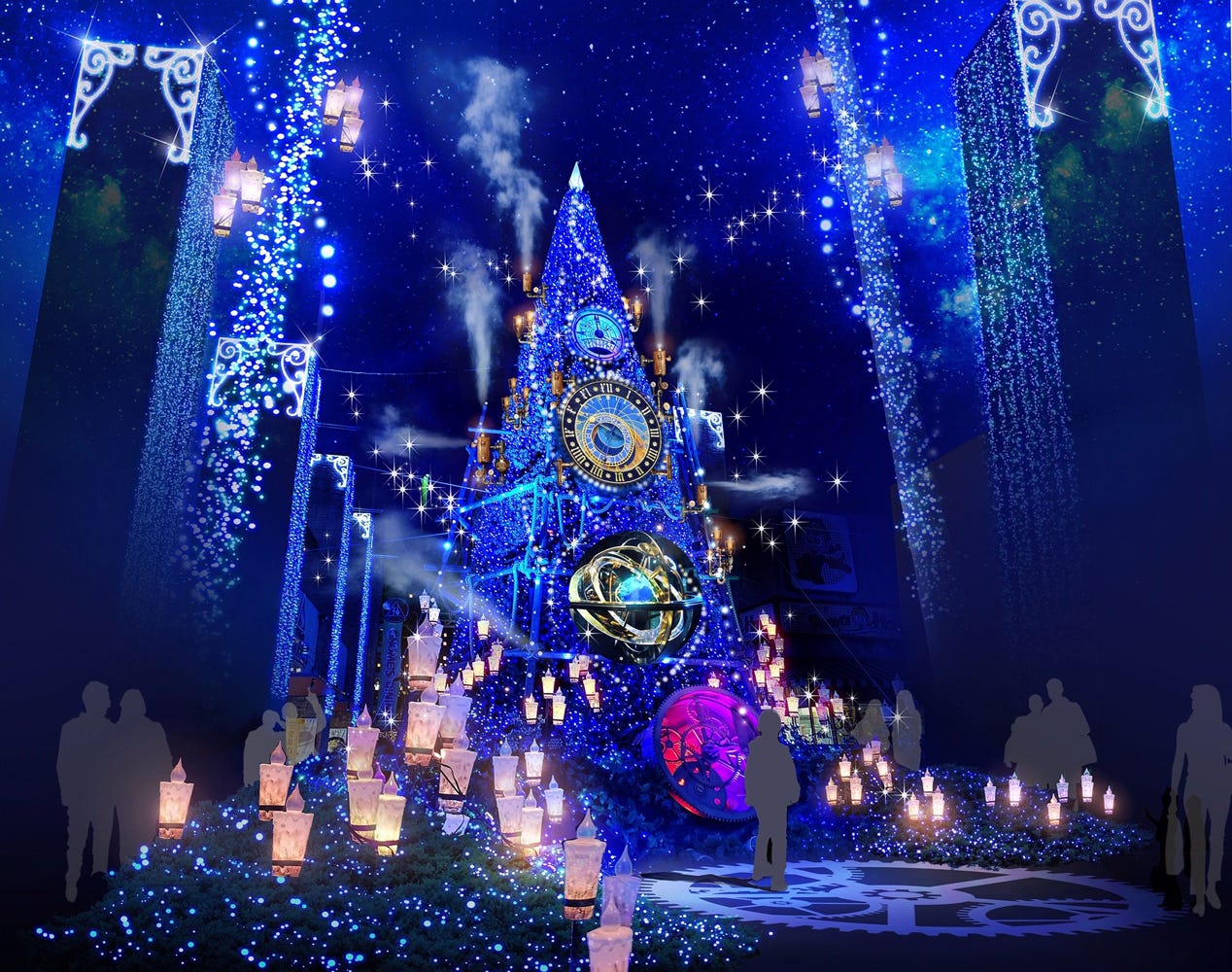 「光の遊園地」ひらかたパークでイルミネーション、360度ランタンが浮かぶ幻想空間も