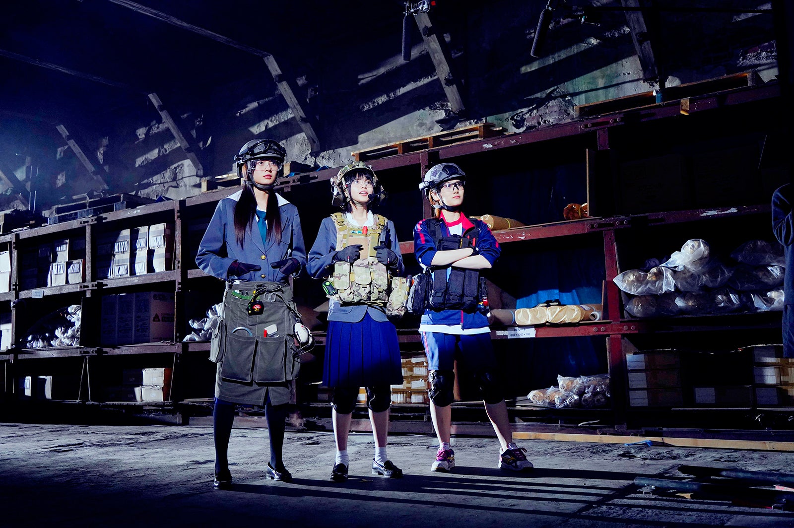 梅澤美波、齋藤飛鳥、山下美月／『映像研には手を出すな！』実写版場面カット （C）2020 「映像研」実写ドラマ化作戦会議 （C）2016 大童澄瞳／小学館