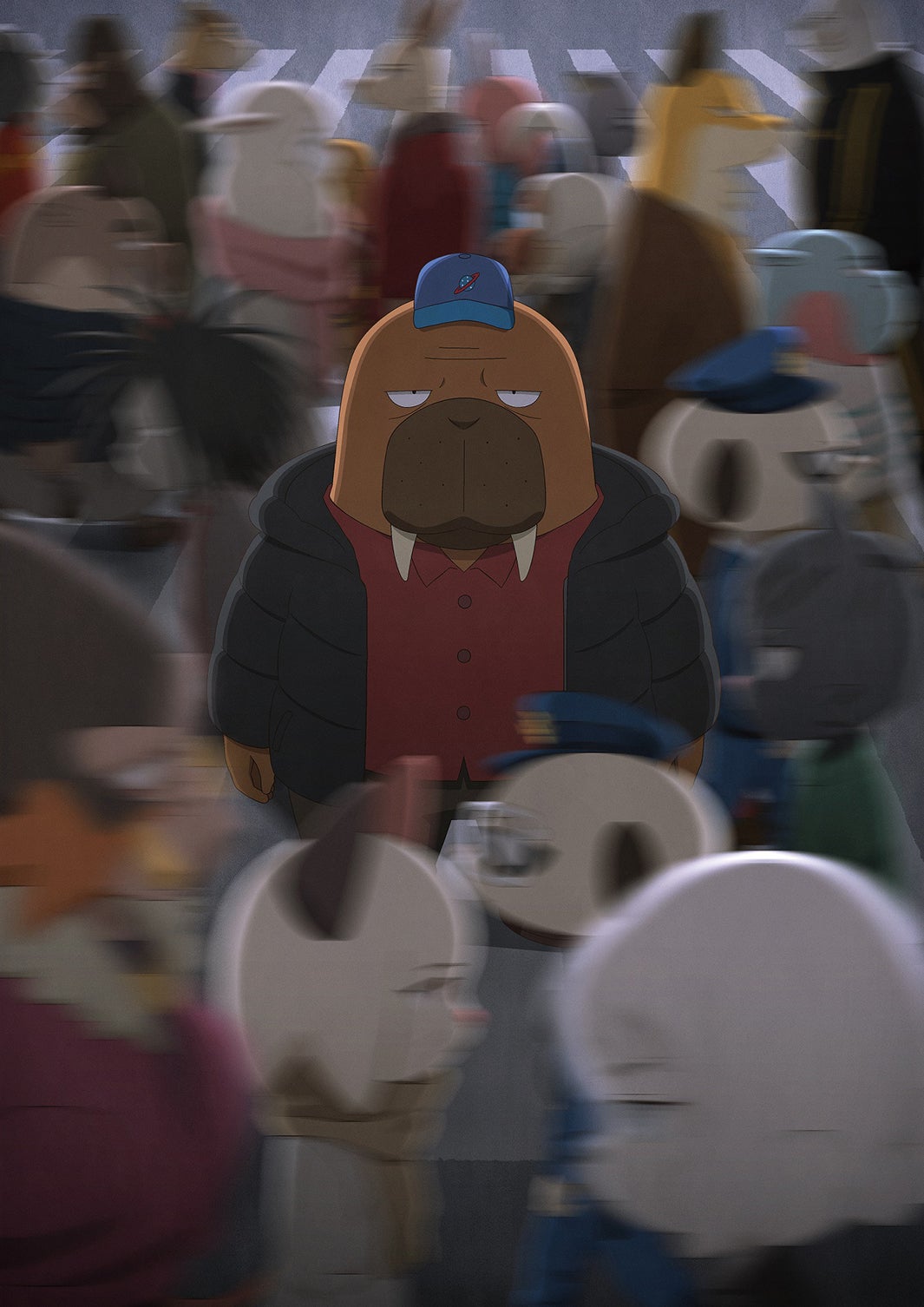 映画「オッドタクシー イン・ザ・ウッズ」キービジュアル（C）P.I.C.S.／舞台小戸川交通パートナーズ