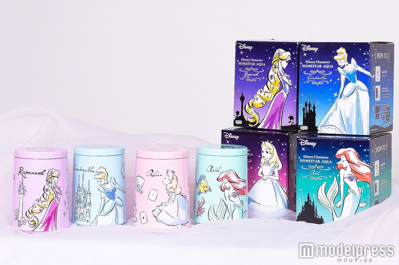 ディズニーキャラクター ホームスターアクア/(左から)ラプンツェル、シンデレラ、アリス、アリエル(C)モデルプレス