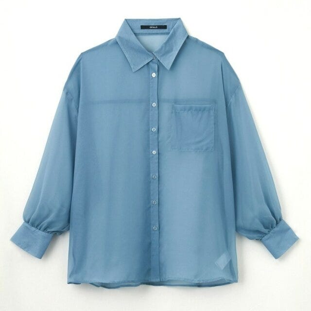 しまむら　新作　トップス　シアーシャツ