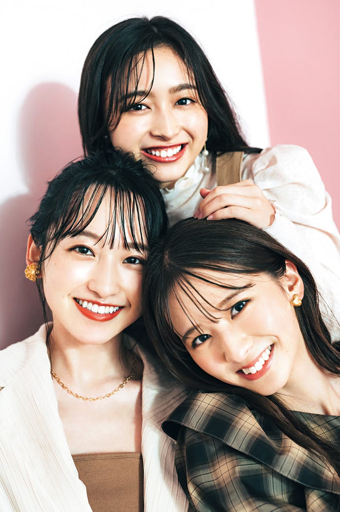 乃木坂46の5期生メンバーより(画像中央上から順に)井上和、一ノ瀬美空、菅原咲月(画像提供:小学館)