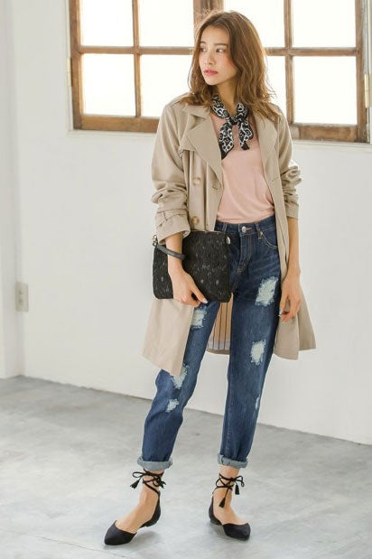 レースアップセパレートパンプス「Re:EDIT by GALSTAR」4,998円（税込）／画像提供：Re:EDIT by GALSTAR