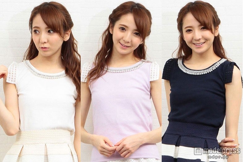 ギンガムリボンビジューノースリーブトップス「MIIA」6,372円（税込）