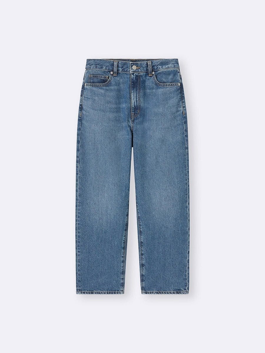 GUのストレートアンクルジーンズ