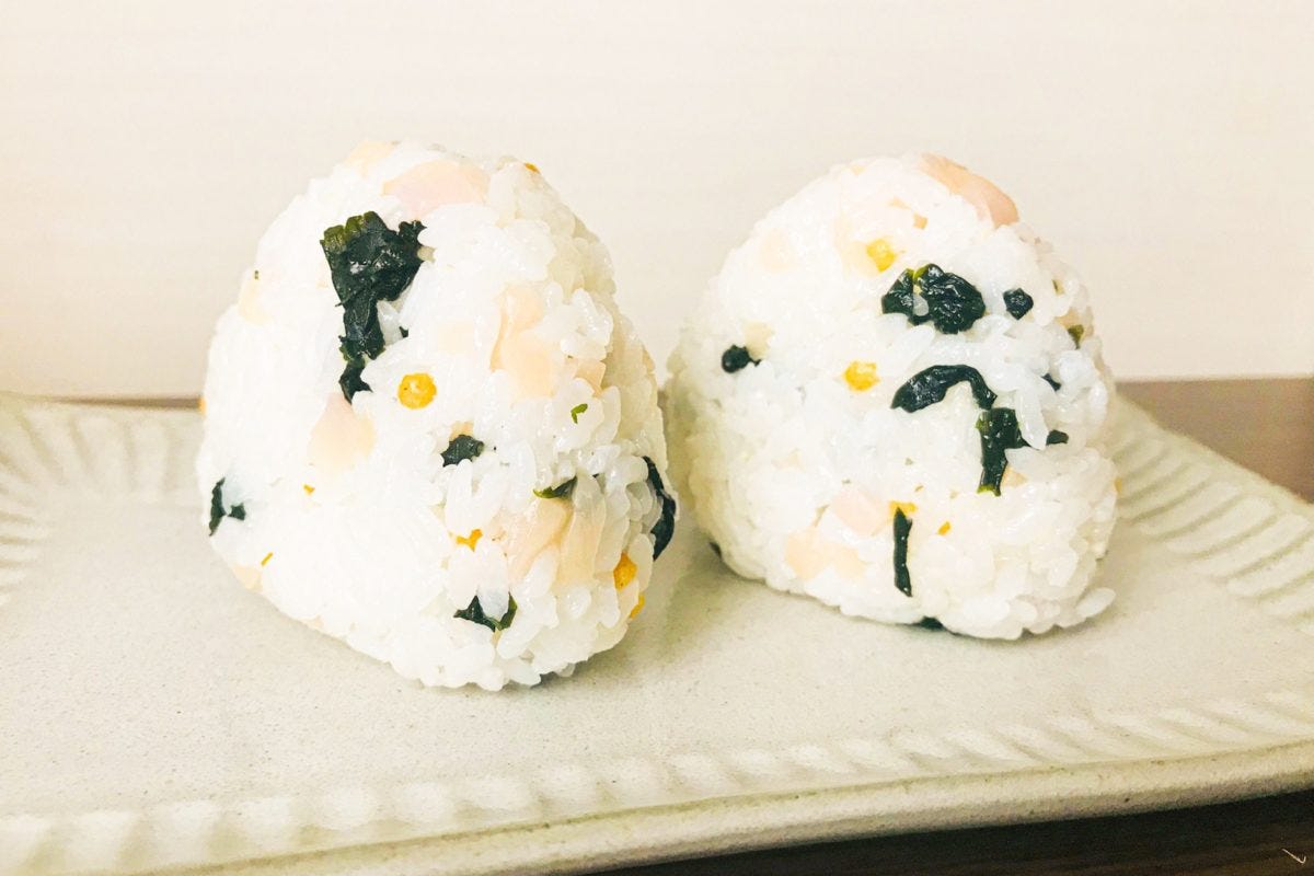 わかめと新生姜のおにぎり