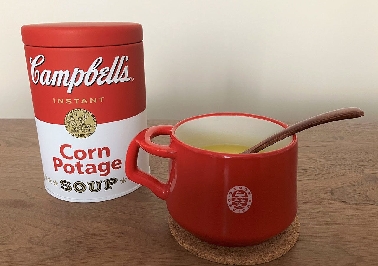 カルディ　キャンベル　キャニスター缶　コーンポタージュ