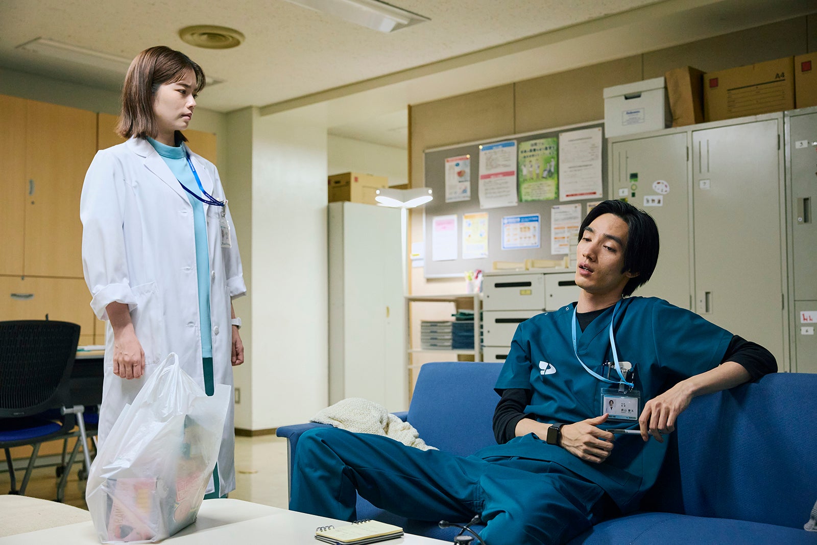 小芝風花、清水尋也「19番目のカルテ」第4話（C）TBSスパークル／TBS（撮影：加藤春日）