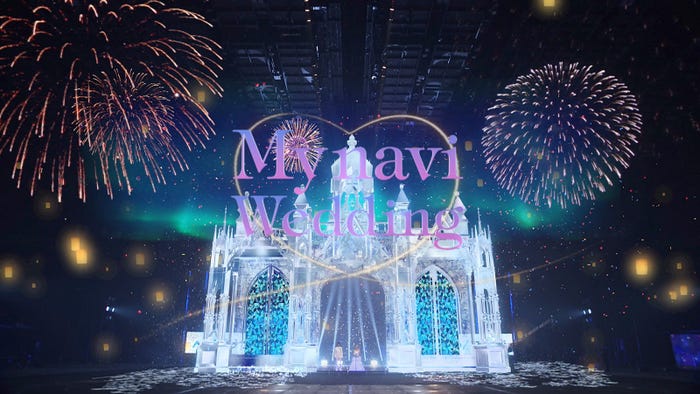 XR技術で再現されたウェディング会場(C)マイナビTOKYO GIRLS COLLECTION 2020 A/W ONLINE