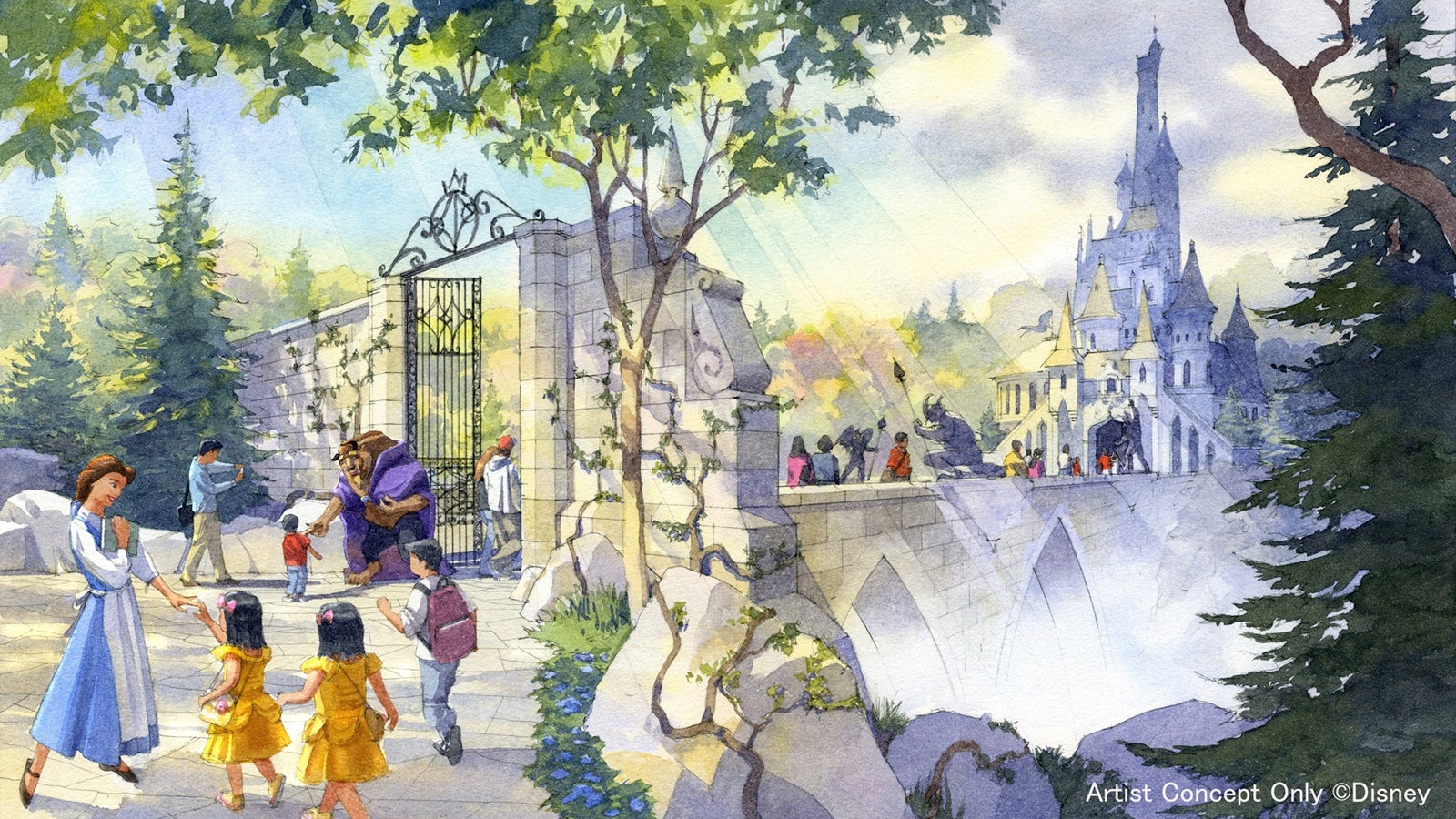 『美女と野獣』をテーマにした大型アトラクションの外観※写真はイメージ（C）Disney