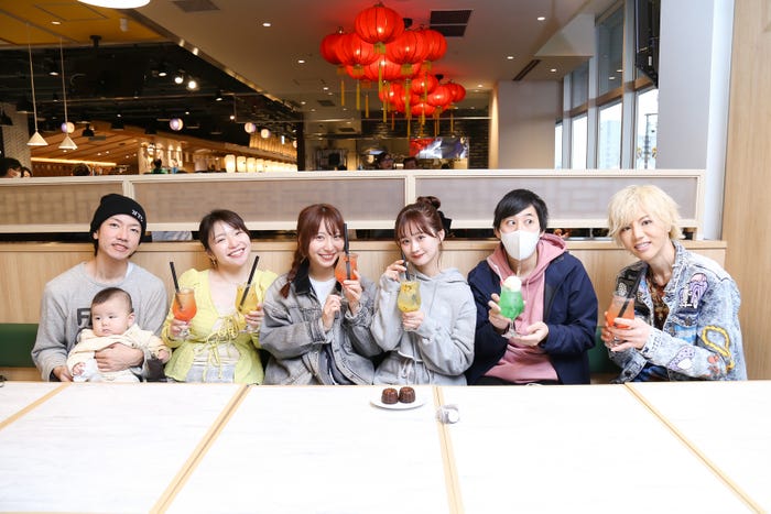 (左から)SHOEI、あざみ、あやんぬ、あかちゃす、そば湯、たた120キロ→57キロに(提供写真)