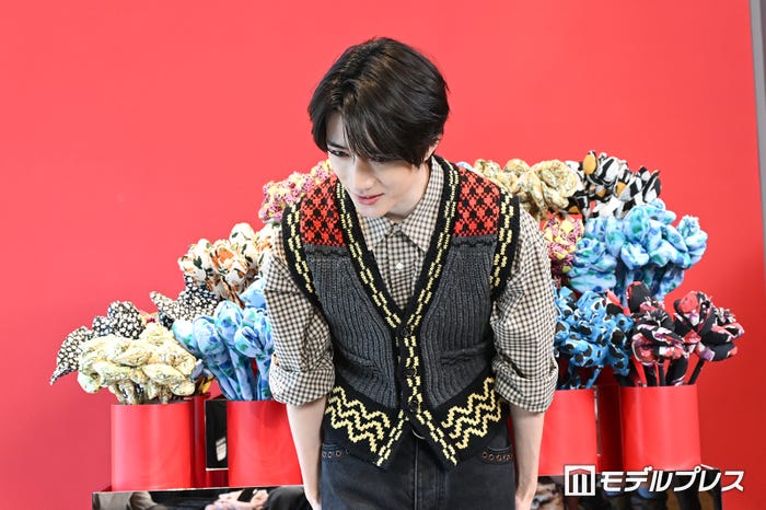 取材終了後に報道陣に挨拶をするBEOMGYU(ボムギュ)(C)モデルプレス