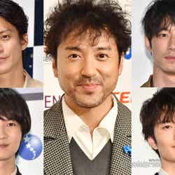 （左上から時計回りに）小栗旬、ムロツヨシ、坂口健太郎、岡田将生、神木隆之介 （C）モデルプレス