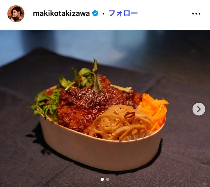 滝沢眞規子Instagramより