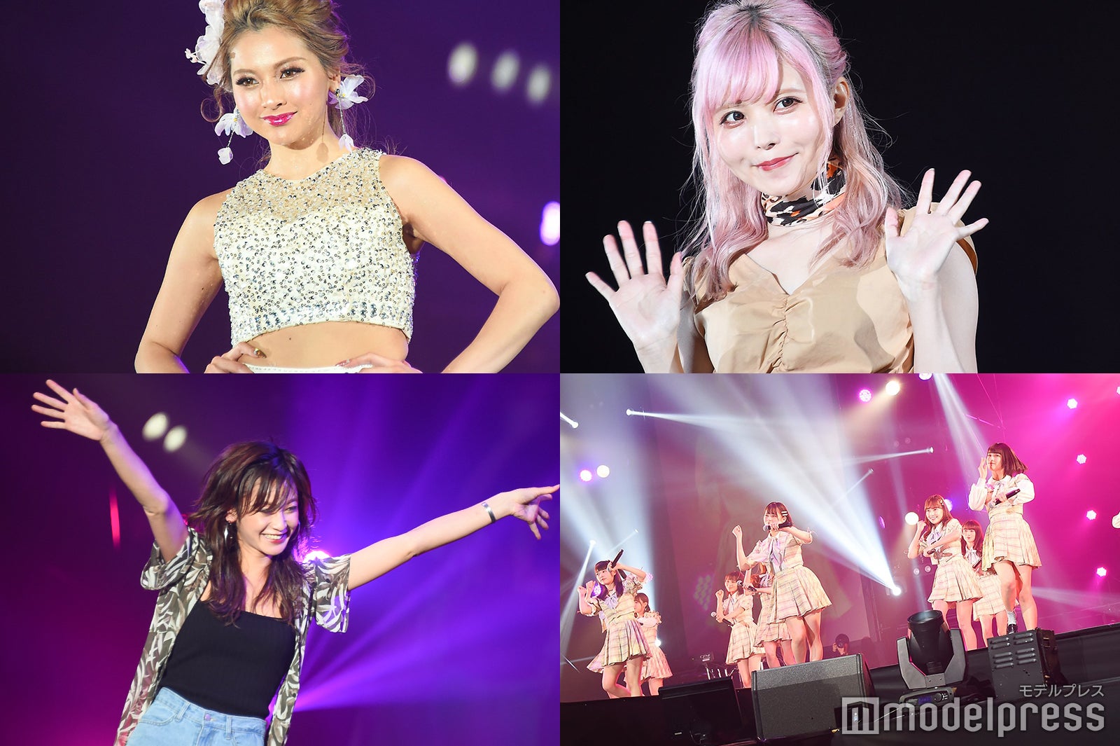 （左上から時計回りに）ゆきぽよ、益若つばさ、＝LOVE、西山茉希（C）モデルプレス