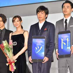 （左から）千葉雄大、北川景子、田中圭、成田凌（C）モデルプレス
