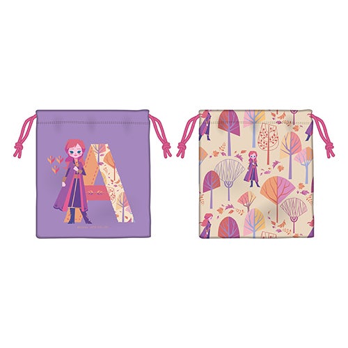 巾着2種（アナ）　各850円（C）Disney