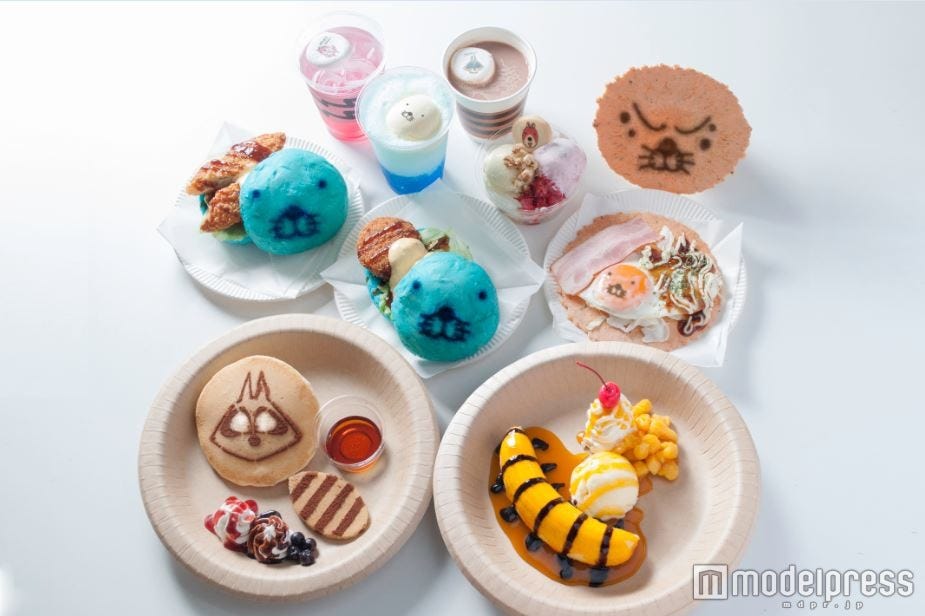 青いぼのぼのバーガーにシマリスくんパフェも!“ぼのぼのカフェ”限定オープン