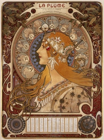 黄道十二宮 ラ・プリュム誌のカレンダー　1896年／画像提供：ハウステンボス