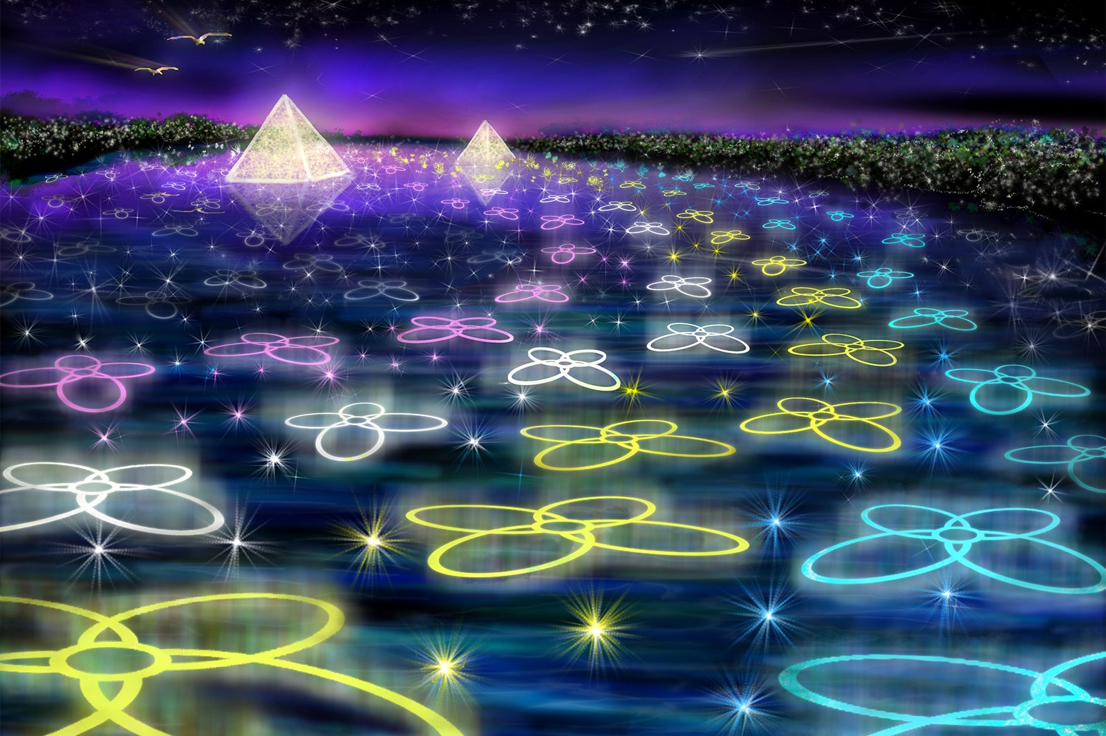 光のピラミッド Flower Fantasy／画像提供：足利フラワーリゾート