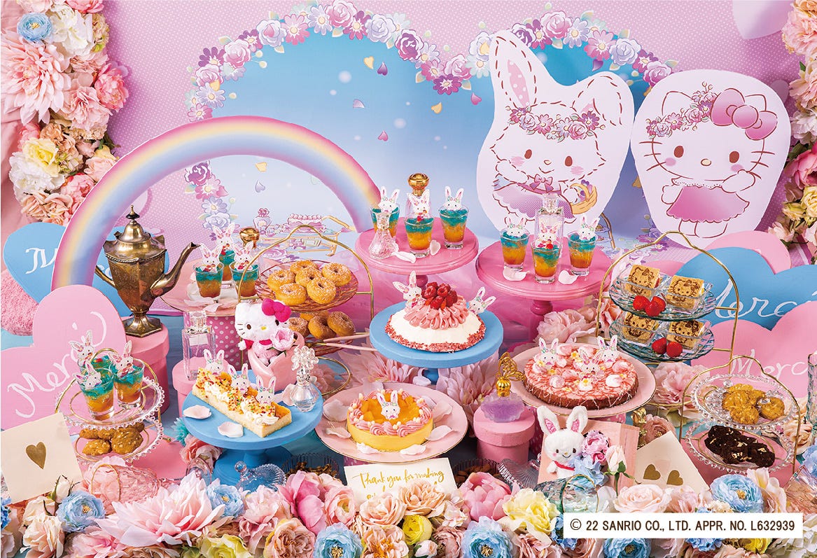サンリオ“ハローキティ&ウィッシュミーメル”の可愛さ溢れるコラボバイキング、京王プラザホテル多摩で開催