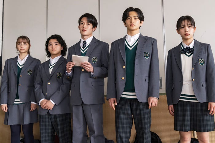 嵐莉菜、高村佳偉人、山時聡真、齋藤潤、當真あみ「ちはやふる−めぐり−」第5話(C)日本テレビ