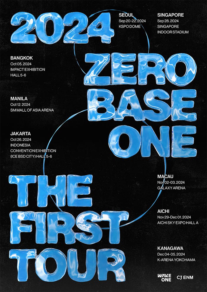 「2024 ZEROBASEONE THE FIRST TOUR」ティザーポスター(C)WAKEONE