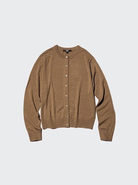 ユニクロ メリノクルーネックカーディガン ユニクロのメリノクルーネックカーディガン