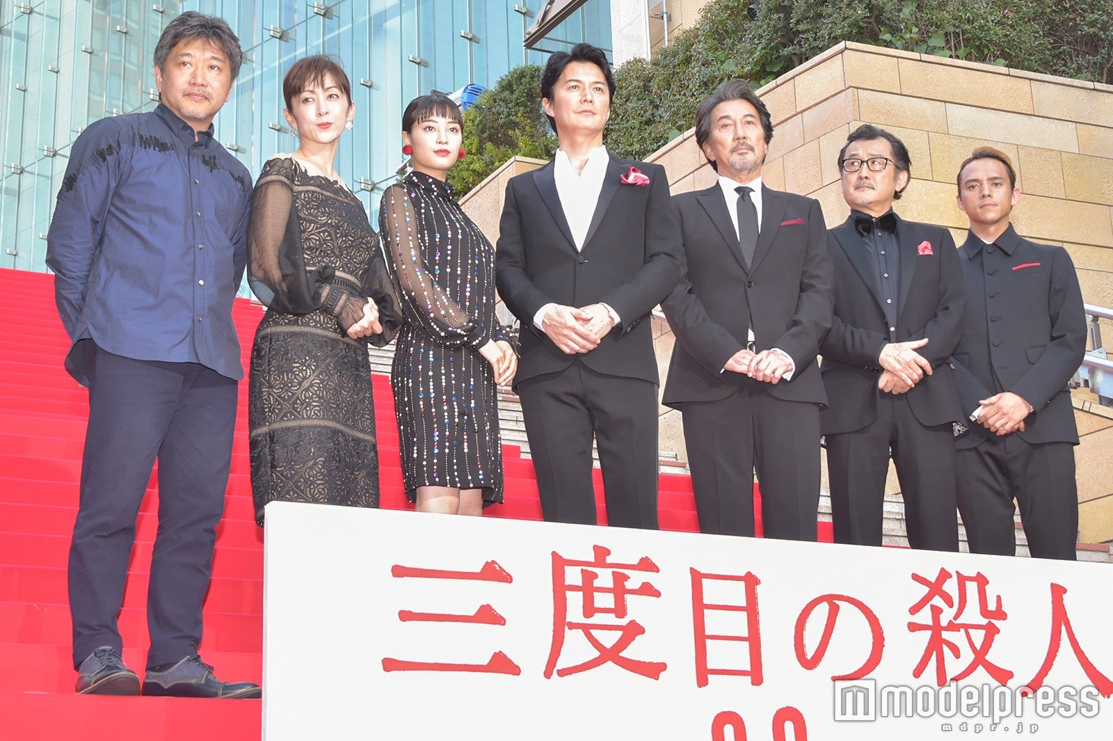 是枝裕和監督、斉藤由貴、広瀬すず、福山雅治、役所広司、吉田鋼太郎、満島真之介 （C）モデルプレス