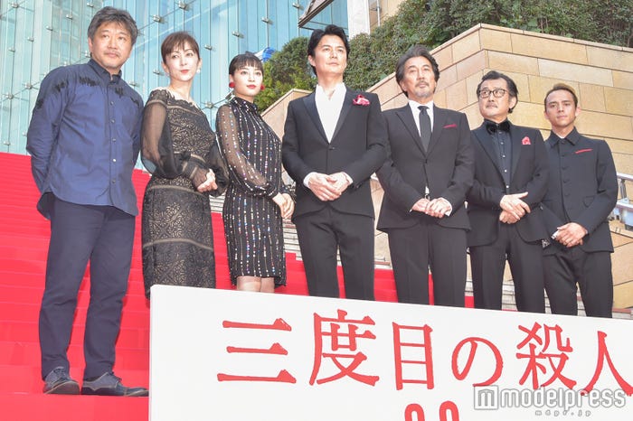 是枝裕和監督、斉藤由貴、広瀬すず、福山雅治、役所広司、吉田鋼太郎、満島真之介 (C)モデルプレス