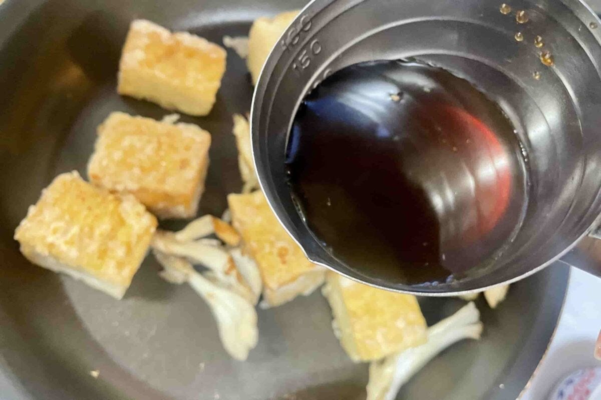 厚揚げのオイスター甘酢炒め
