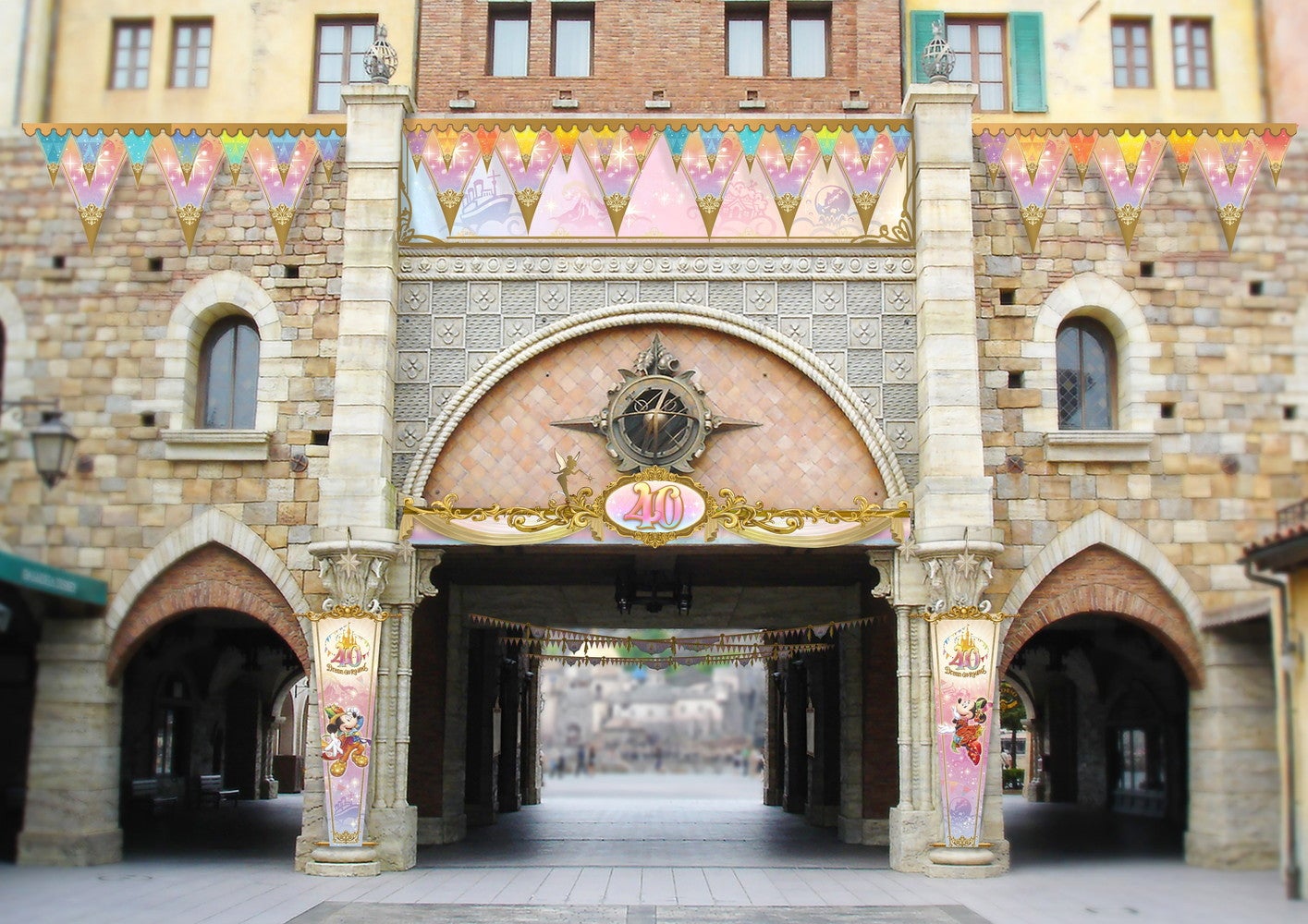 東京ディズニーシーに設置されるドリームガーランド（C）Disney