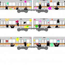 「くまモン」ラッピング電車イメージ/画像提供:東京地下鉄