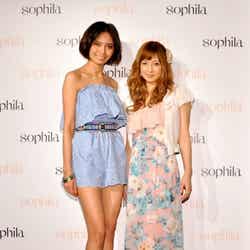 (写真左から)美脚を大胆に露出した加藤夏希、妊娠6ヶ月の小倉優子