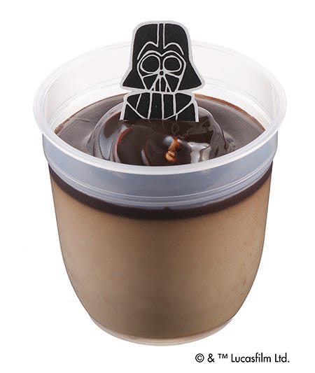 チョコプリン(ダース・ベイダー)¥291/(C)&TM Lucasfilm Ltd.