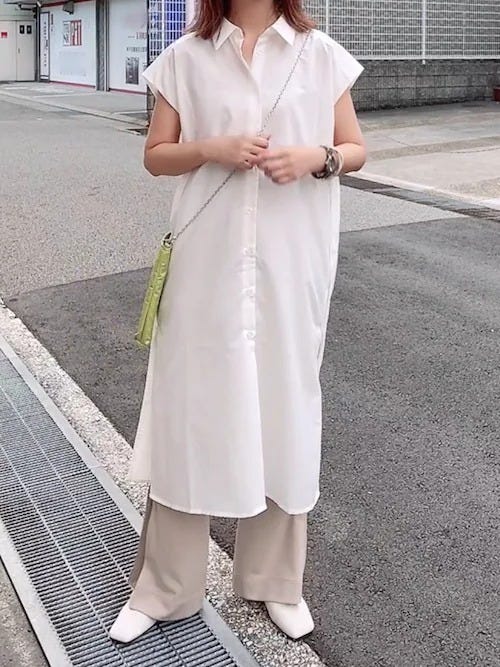ワントーンコーデ ワンピース