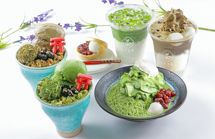 京都タワーにお茶の甘味処「三都茶寮」濃い抹茶ラテや抹茶エスプーマかき氷など