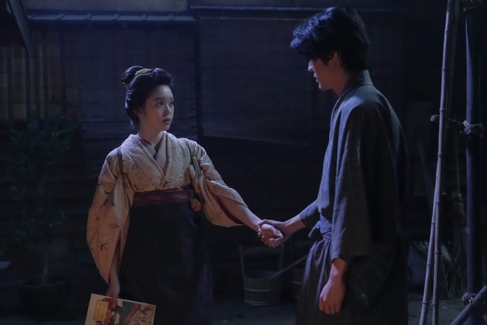 高石あかり、寛一郎「ばけばけ」第16話(C)NHK