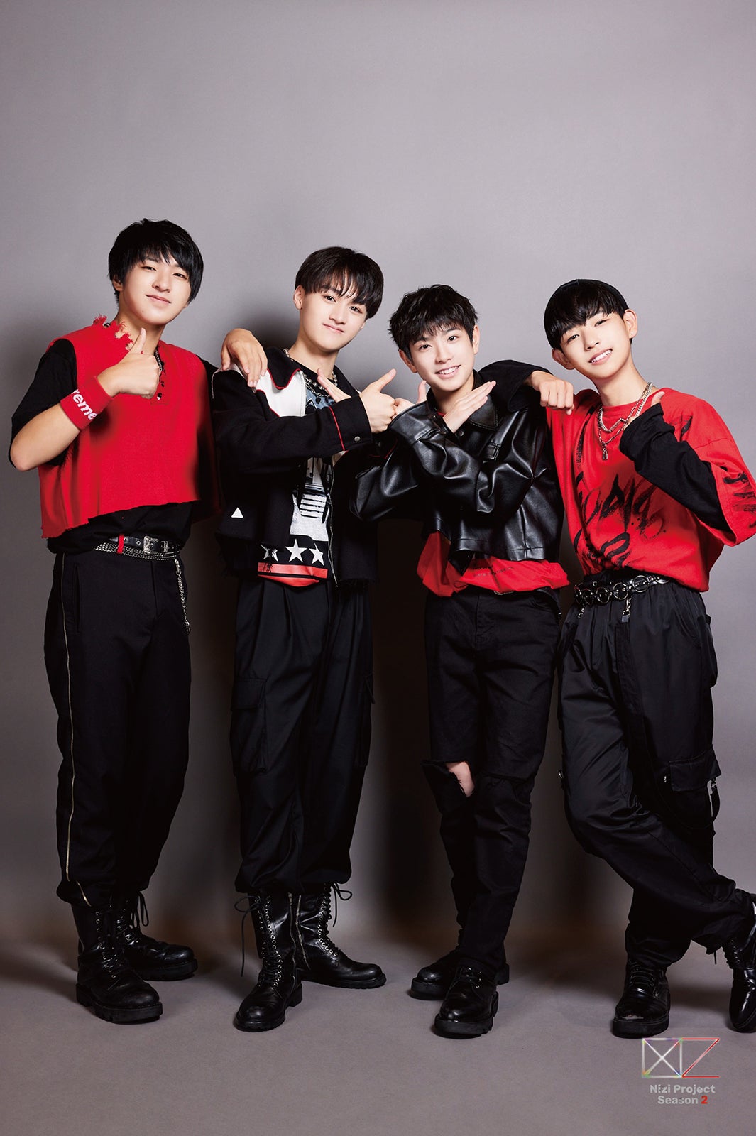 （左から）EIJI、SEAN、YUKI、YUKI、SHOKEI／EIJIチーム「Nizi Project Season 2 Global Boys Audition」（提供写真）