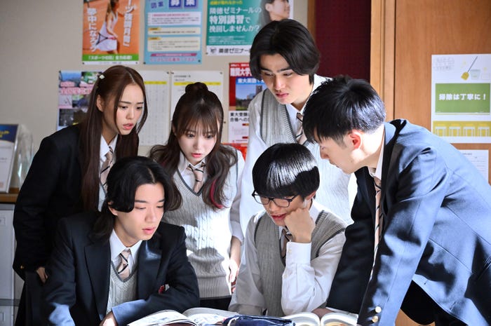 大塚萌香、森愁斗、矢吹奈子、藤本一輝、真弓孟之、今井柊斗「御上先生」第6話(C)TBS