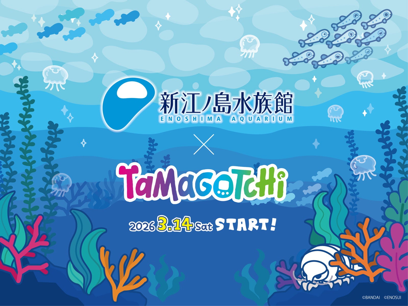 新江ノ島水族館、たまごっちとの期間限定イベント 3月14日から開催