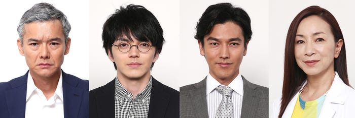 (左から)渡部篤郎、林遣都、要潤、原田美枝子